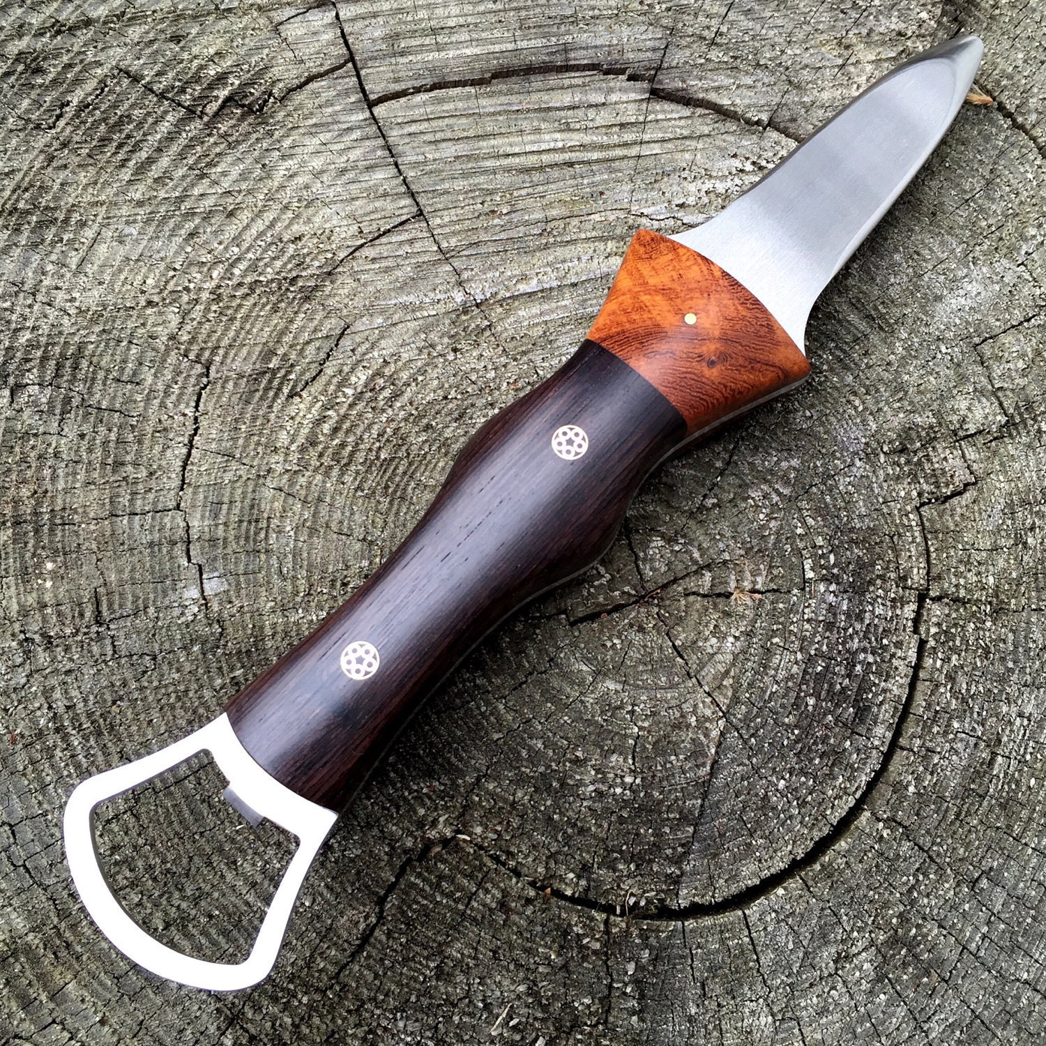 Custom Oyster Knife with Bottle Opener