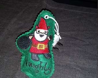 Felt Stuffed Ornament Naughty Gnome