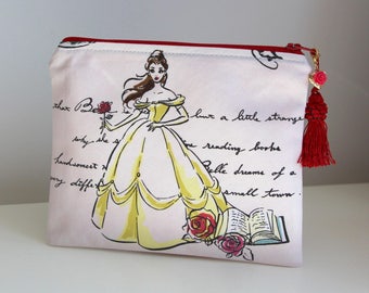 Belle Beauty and the Beast Jewelry Pouch Pencil Case Gift Card Holder