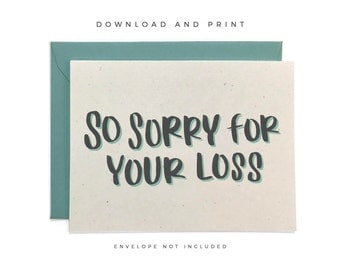 Printable sorry card | Etsy