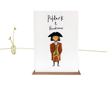 Poldark illustrated Cornish Greetings Card
