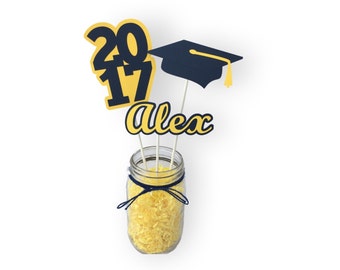 Personalized Graduation Centerpiece Set - Grad Party Decor - Graduation Party Decorations - Graduation Centerpiece Sticks