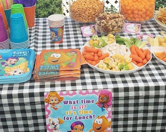 Bubble Guppies Party Signs, Bubble Guppies Birthday Decorations, Bubble Guppies Party Printables - 3 Signs - 8" x 10" - YOU PRINT
