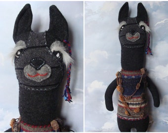 Peruvian LLAMA Plush, Handmade Llama, Llama TOY Plush, Stuffed Toy, Llama Pillow, UPCYCLED Wool Llama, Sweet Alpaca Plush, Stuffed Animal