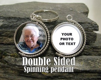 Two-Sided Photo Keychain, Memorial Key Chain, Two-sided key chain, Personalized Key Chain
