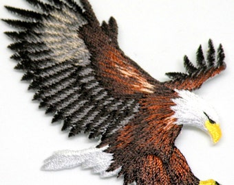 Awesome Details American Bald Eagle Iron on Patch Beautiful Details Eagle Iron or Sew On patch by Cedar Creek patch Shop on Etsy