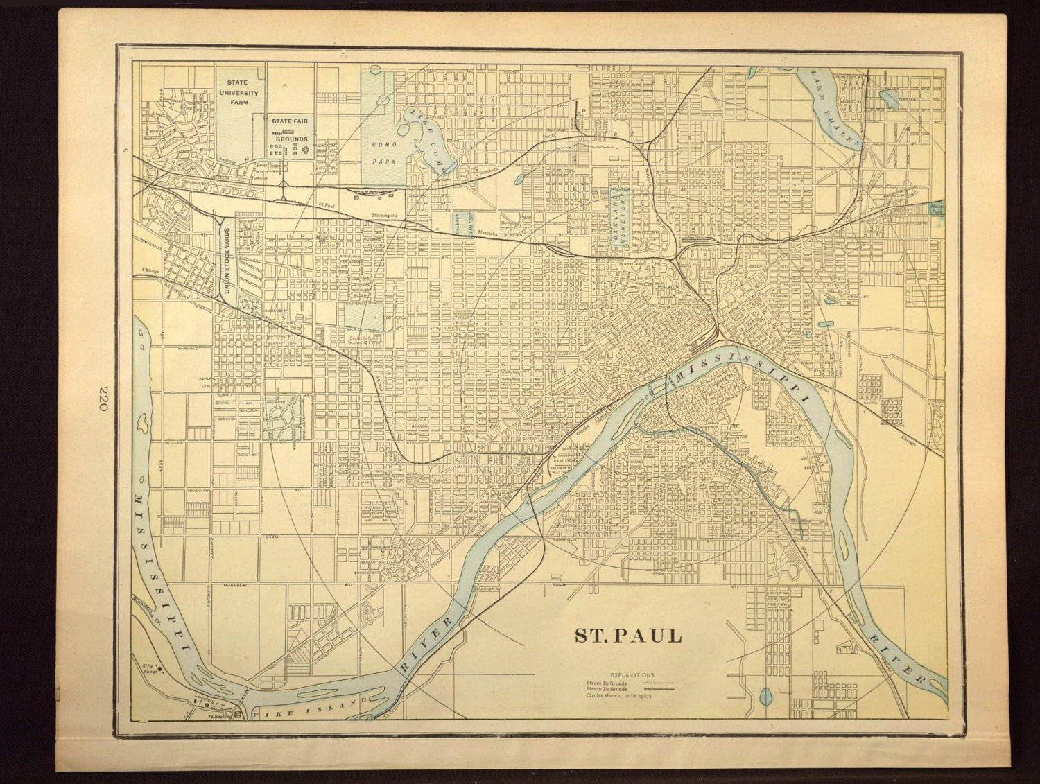 St Paul Map St Paul Street Map Antique Early by MapsBooksEphemera