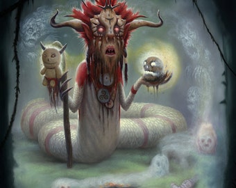 Items similar to Valris signed Bois Sech, Haitian Voodoo Art