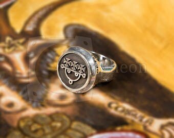 Ars Goetia Sigil, Signet Ring, 925 Silver