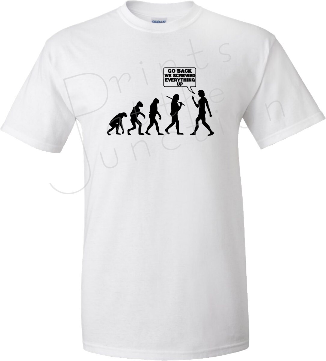 Funny Evolution T-Shirt/Evolution Of Man Shirt/Go Back We