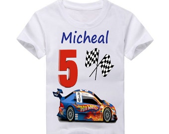 Hot Wheels Birthday Shirt. 2nd Birthday 3rd Birthday 4th Birthday 5th Birthday Boys birthday 6th Birthday
