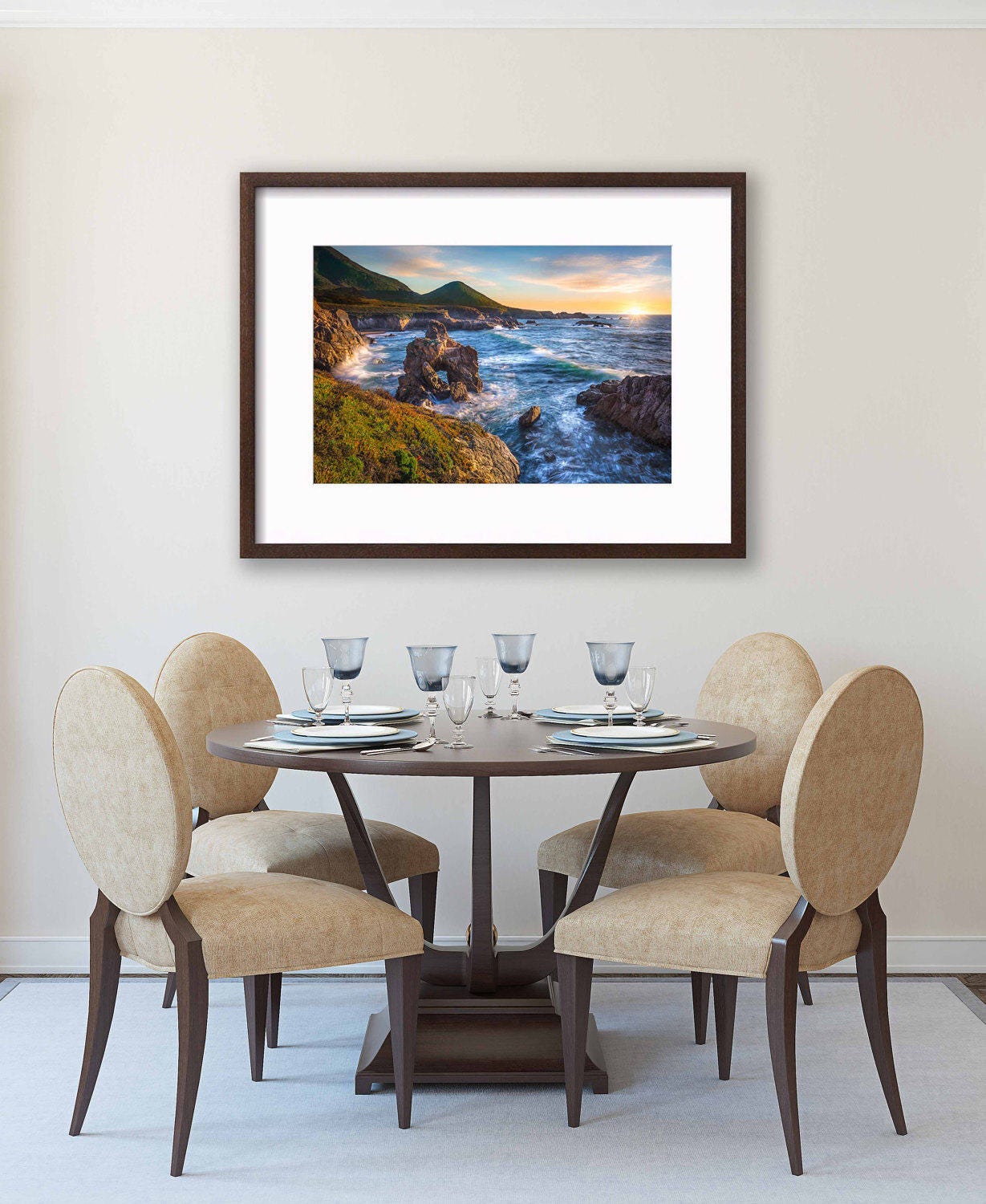 Framed Photography Big Sur Framed Print Wooden Frame Rocky