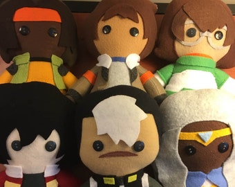 Voltron Legendary Defender Paladin Fleece Plush Dolls: Shiro Alura Lance Kieth Pidge Hunk