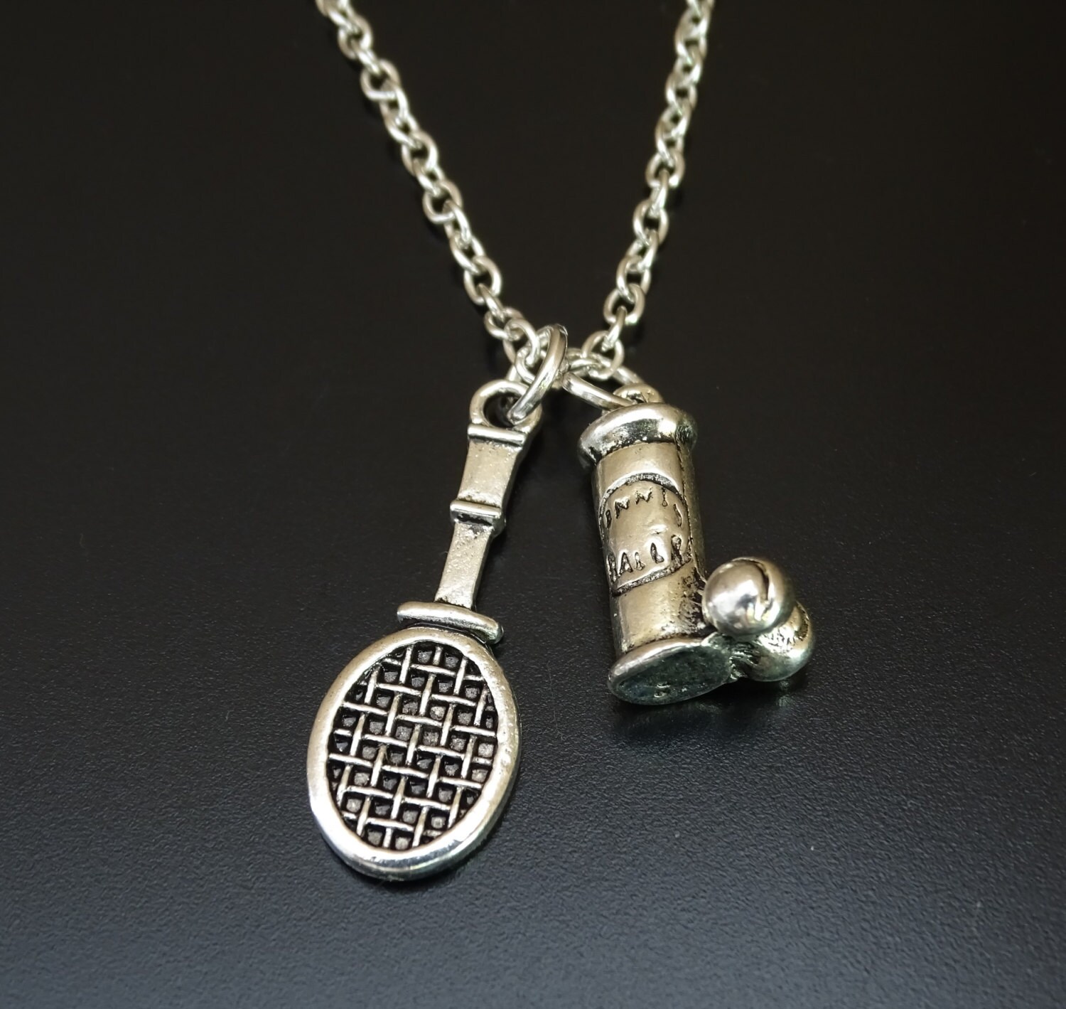 Tennis Necklace Tennis Charm Tennis Pendant Tennis Jewelry
