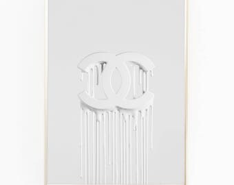 Print / Poster, 'Chanel Blanc', Wall Art, Modern, Minimal, Wall Decor, Home Decor, Inspirational Print, Quote Print, Scandinavian