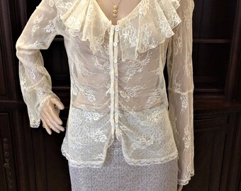Stunning,Vintage Lace Top By Bandolino, Size 8