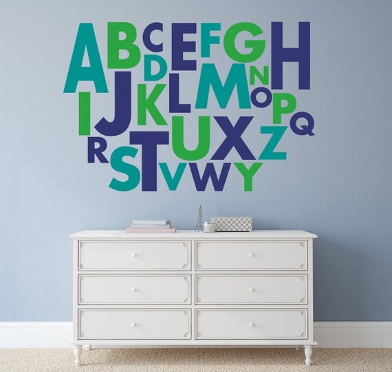 Large letter stickers Alphabet letters Wall letters for