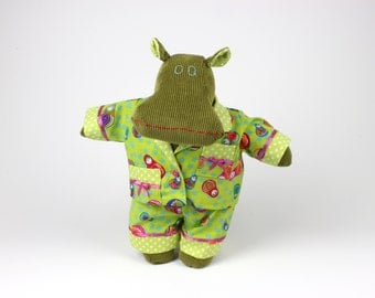 green hippo plush