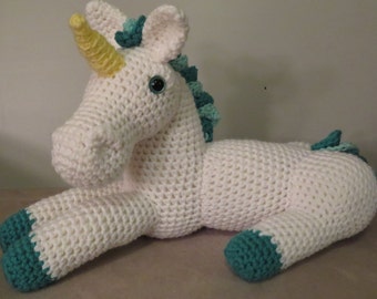 Unicorn Crochet Pattern -- PATTERN ONLY _- UPDATED -- Ulysses the Unicorn stuffed animal -- amigurumi -- crochet doll