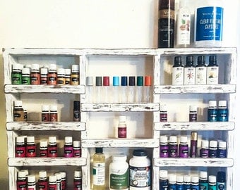 Essential Oil Shelf, oil rack, wood shelf, oil storage, hanging wall shelf, nail polish rack, spice rack, unique gift, home decor