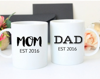 New Parent Gift Mom And Dad To Be Mugs Mom And Dad Gifts