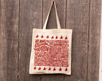 Hamilton Tote Bag, Alexander Hamilton Quote Bag, Broadway Musical Theater Lyrics Tote Bag