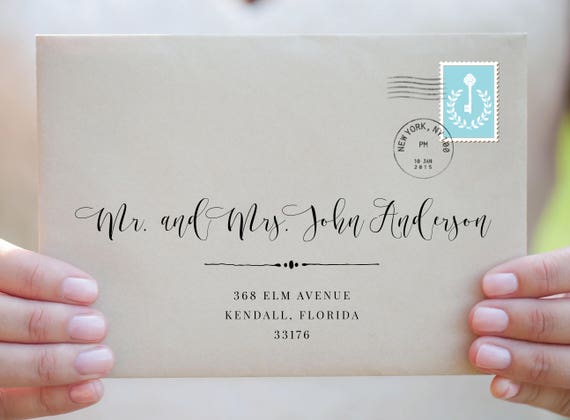 printable creative envelope address template