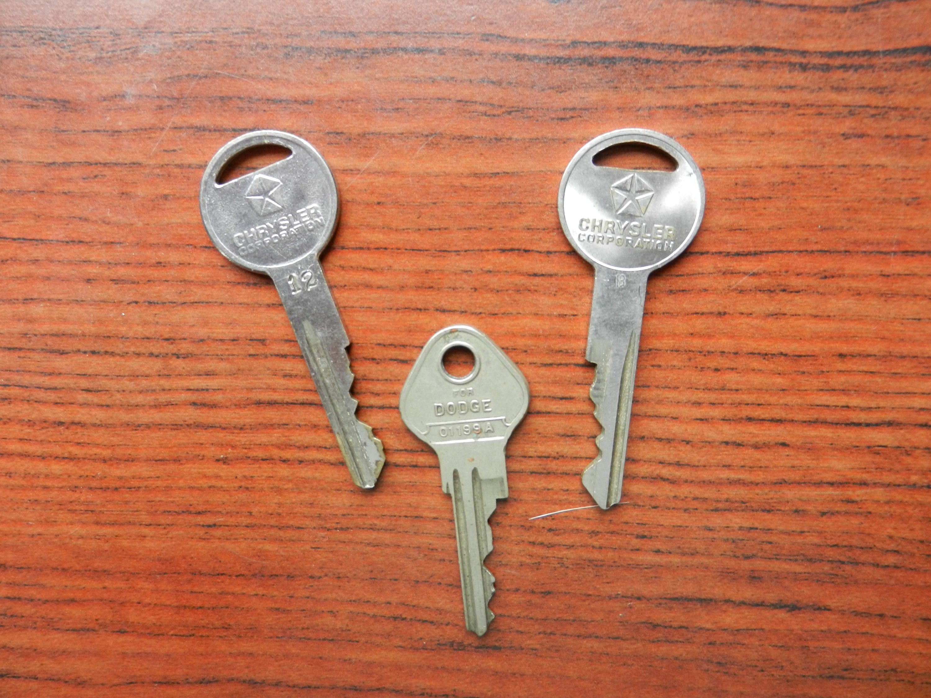 Old Car Keys, Chrysler Keys, Dodge Motor Car Key, Vintage Brass keys from VogueVintageVariety on