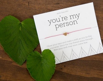 You're My Person Wish Bracelet, Anniversary Gift, Boyfriend Gift, Fiance Gift, Bride To Groom Gift
