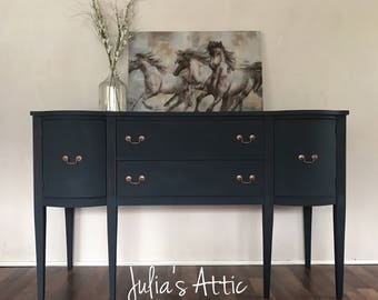 Sold- if your looking for something similar please message me for details! Gorgeous navy blue sideboard/buffet