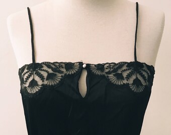 Lovely Black Negligee with Lace Detail