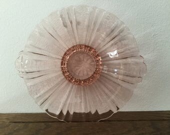 SALE*****ANCHOR HOCKING Old Cafe Pink Depression Glass Candy Dish