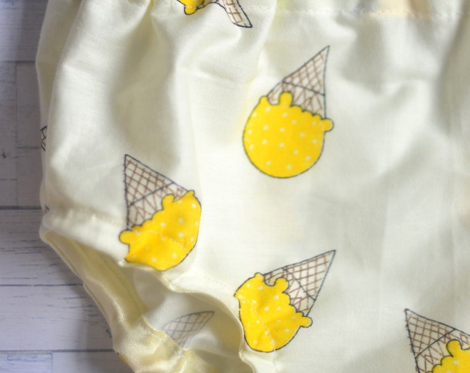 cake smash outfit baby girl bloomers toddler diaper cover yellow outfit ice cream diaper cover yellow baby bloomers toddler girl bloomers