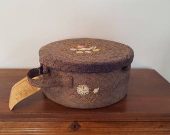 Vintage Wicker Hat Box