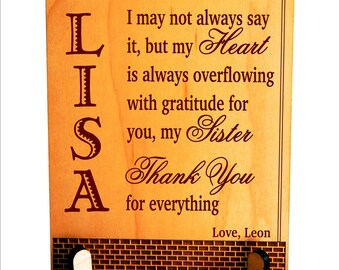 Sister Plaque, Gift for Sister, Gift for Cousin, Christmas Gift for Sister, Birthday Gift for Twin Sister, Sister Present PLS029