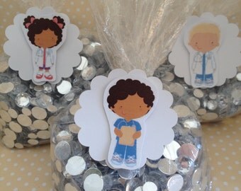Doctors and Nurses Party Favor or Candy Bags with Tags - Set of 10