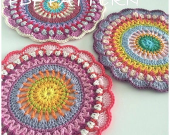 Crochet Mandala Pattern Mandala Doily pattern,Crochet Doily,Dorothy Mandala - Instant Download PDF Crochet Pattern Tutorial