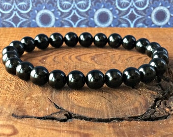 AAA Black Tourmaline & Rutilated Quartz Healing Bracelet