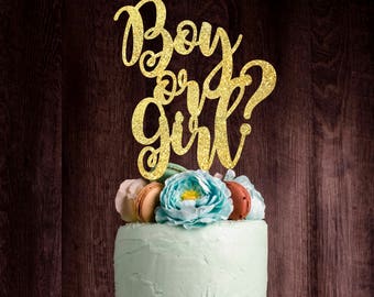 Gender Reveal Cake topper, Boy or girl cake topper, babyshower
