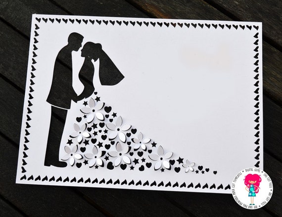 Download 3D Wedding Paper Cut Template SVG Cutting File For Cricut ...