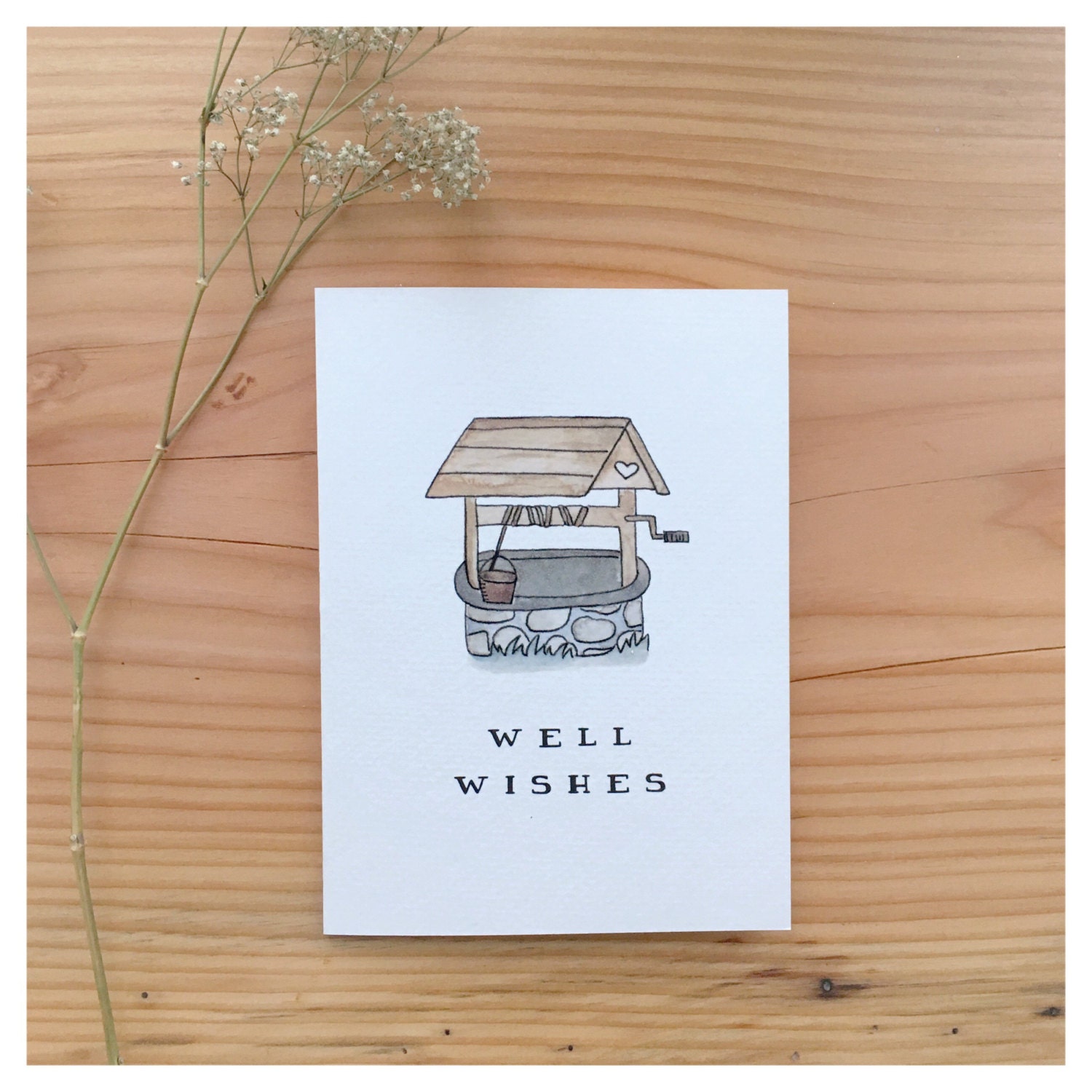 Wishing You Well // empathy card, greeting card, get better