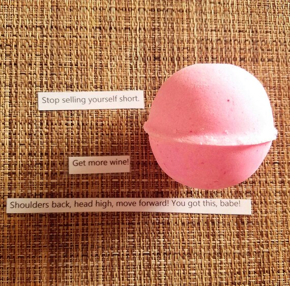 Quote Bath bomb 9 oz Hidden message bath bomb fortune cookie