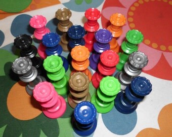 19 Staunton Chess Pieces Queens 11 Colors 3"