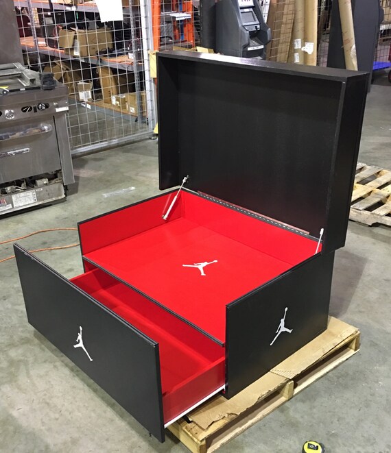 Giant Air Jordan Inspired Shoebox Storage Apple Red Inside