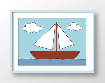 Simpsons Boat Picture, Simpsons boat poster, simpsons living room picture, Simpsons Printable, simpsons wall picture, homer printable, 2048