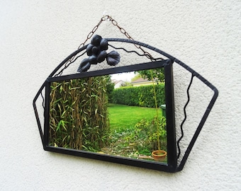 Art Deco wall mirror wrought iron of the 1930s