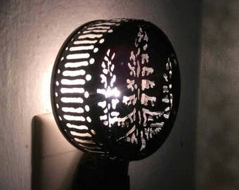 Night light,woodland, pine tree, forest. Tin can light. Recycled art. Upcycled tin can. Baby shower gift. Shadow lamp. tin anniversary gift