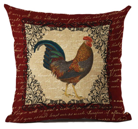 rooster plush pillow