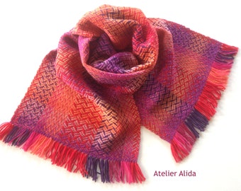 Scarf, handwoven, wool