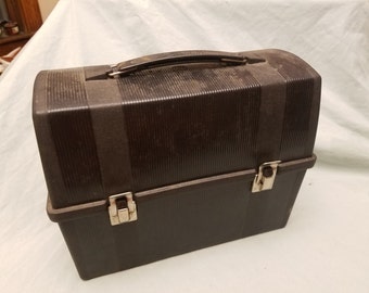 Vintage black plastic lunchbox Aladdin No thermos